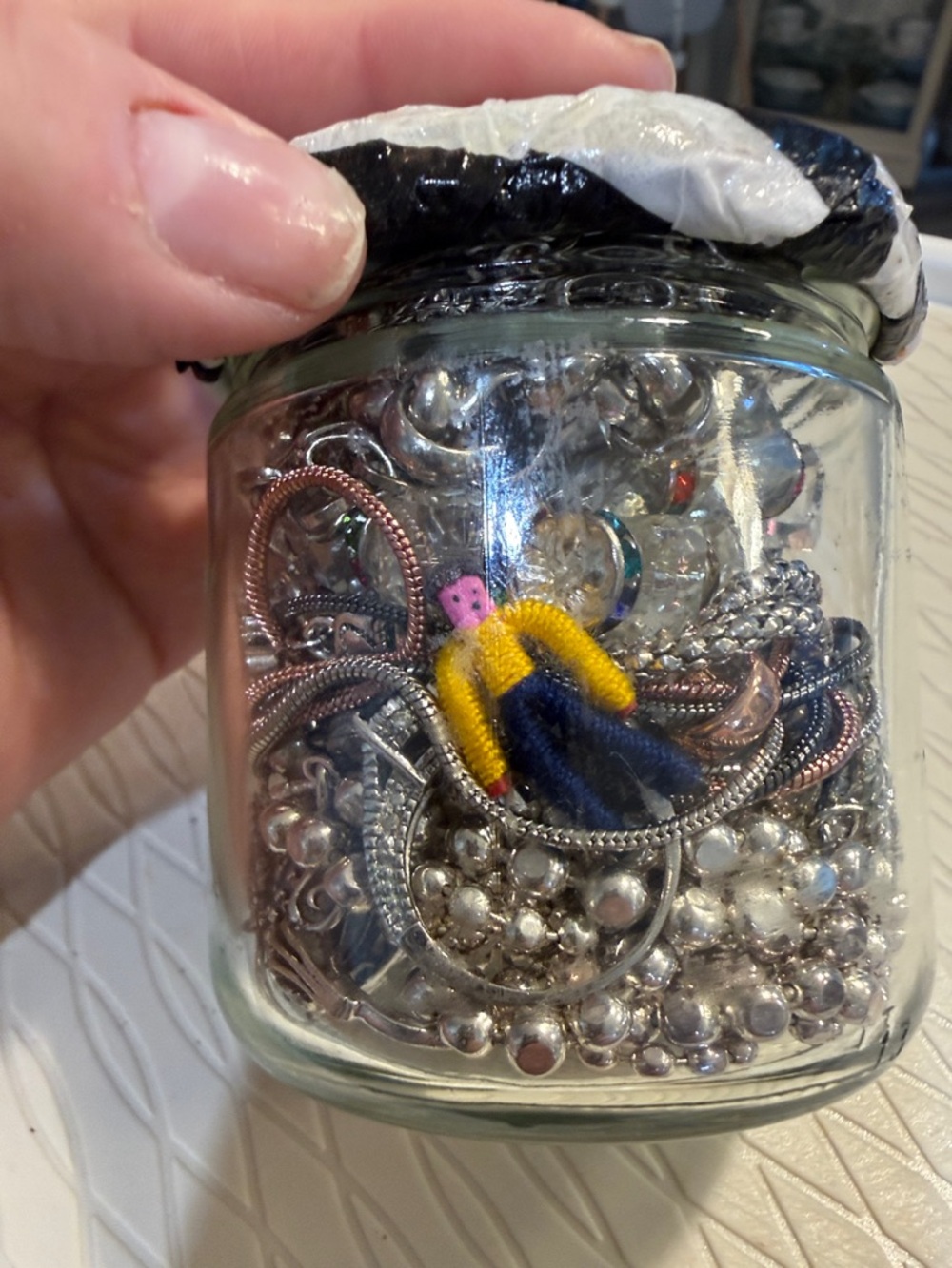 JAR of Jewels. Mixed Silver-Tone and Multicolor Necklace & Jewelry Lot - Picture 6 of 12